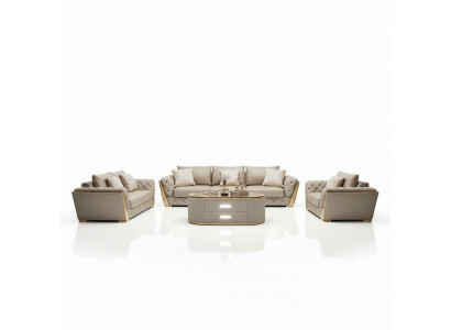 Design Żywy krajobraz Zestaw sofowy 3+2 miejsce do siedzenia skórzana sofa salon
