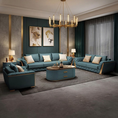 Nowoczesna sofa 3 miejsce do siedzenia Żywy krajobraz designerskie kanapy poduszki na siedziska nowe