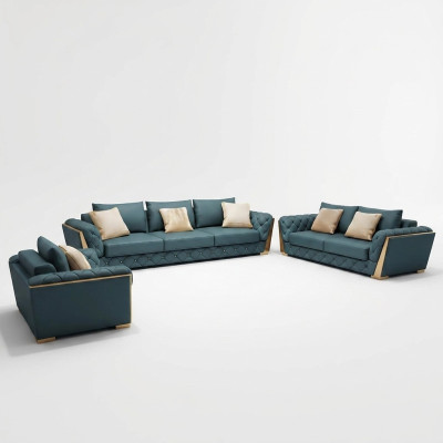 Nowoczesna sofa 3 miejsce do siedzenia Żywy krajobraz designerskie kanapy poduszki na siedziska nowe