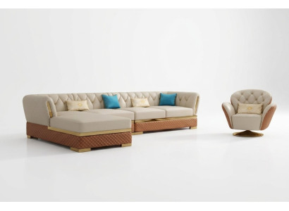 Sofa Ustawić Zestaw narożny Skórzana sofa Narożnikowa kanapa Podkładka Podkładka Couch Żywy krajobraz