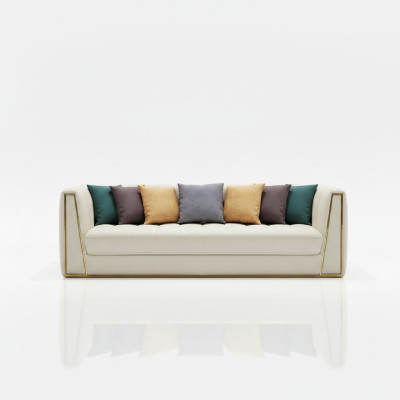 Trzyosobowa sofa Żywy krajobraz Nowoczesna sofa 3 miejsce do siedzenia skórzana sofa designerska