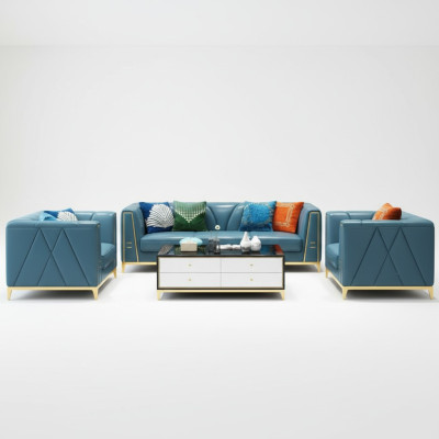 Zestawy skórzanych sof Chesterfield Sofa do salonu Sofa Obcios