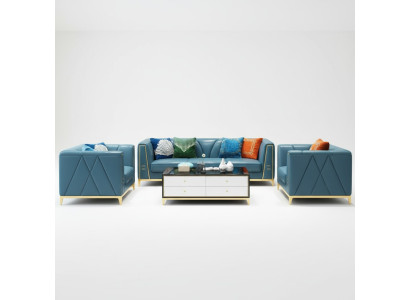 Zestawy skórzanych sof Chesterfield Sofa do salonu Sofa Obcios