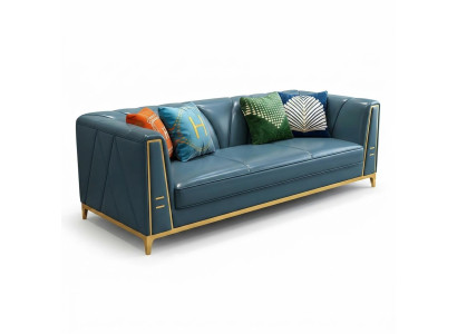 Chesterfield Sofa Kanapa Trzyosobowa Podkładka Kanapa Kanapy 3-osobowe Podkładka Skóra