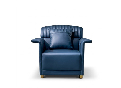 Klasyczna designerska sofa jednoosobowa Skóra Loung Club Polser Fotel Relaks