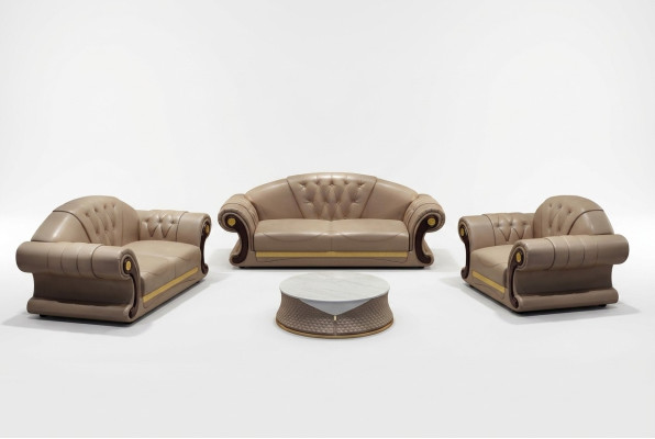Sofa Chesterfield Klasyczna Sofa Ustawić Zestawy Kanapy 3-częściowe Podkładki na Siedzisko