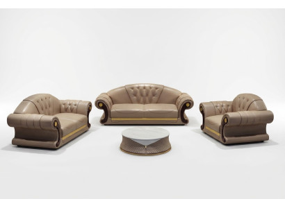 Sofa Chesterfield Klasyczna Sofa Ustawić Zestawy Kanapy 3-częściowe Podkładki na Siedzisko