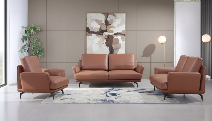 Pokój dzienny Meble tapicerowane skórzana sofa Zestaw sofowy 3+2+1 miejsce do siedzenia Nowoczesna sofa rozkładana
