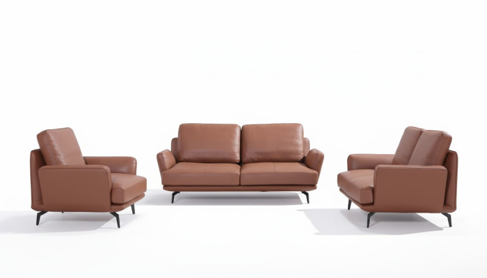 Pokój dzienny Meble tapicerowane skórzana sofa Zestaw sofowy 3+2+1 miejsce do siedzenia Nowoczesna sofa rozkładana