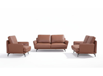 Pokój dzienny Meble tapicerowane skórzana sofa Zestaw sofowy 3+2+1 miejsce do siedzenia Nowoczesna sofa rozkładana