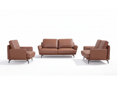 Pokój dzienny Meble tapicerowane skórzana sofa Zestaw sofowy 3+2+1 miejsce do siedzenia Nowoczesna sofa rozkładana