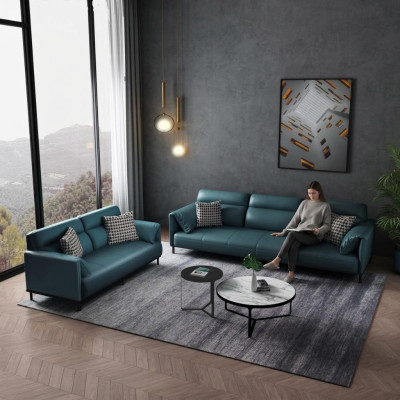 Design Żywy krajobraz Deko Zestaw sofowy 3+2 miejsce siedzące skórzana sofa w salonie