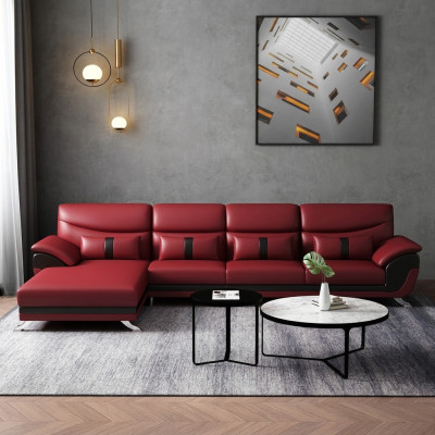 Projekt salonu skórzana tapicerka Narożnikowa kanapa narożnik kanapa sofa w kształcie litery L