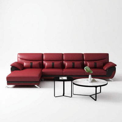 Projekt salonu skórzana tapicerka Narożnikowa kanapa narożnik kanapa sofa w kształcie litery L