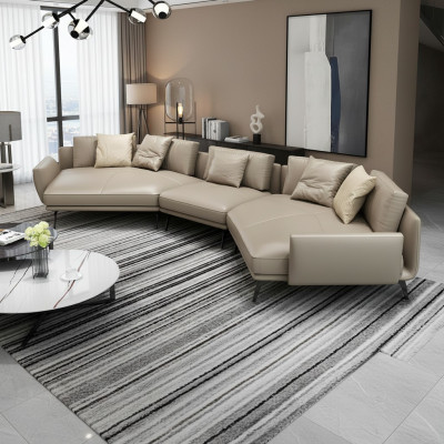 Nowoczesna sofa Narożnikowa kanapa Kształt U Meble tapicerowane salon skórzana sofa Narożnikowa kanapa