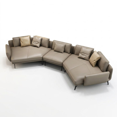 Nowoczesna sofa Narożnikowa kanapa Kształt U Meble tapicerowane salon skórzana sofa Narożnikowa kanapa