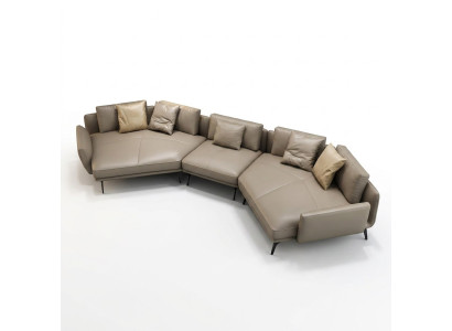 Nowoczesna sofa Narożnikowa kanapa Kształt U Meble tapicerowane salon skórzana sofa Narożnikowa kanapa