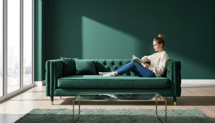 Sofa Chesterfield Sofa do salonu Sofa materiałowa Podkładka Siedziba Ustawić Sofy 3-osobowe Nowe