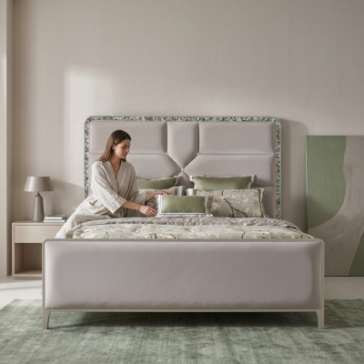 łóżka Double Łóżko Design Sypialnia Drewno Łóżko łóżka 150x200cm Hotel
