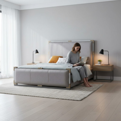 Luksusowa Designerska Sypialnia Łóżko Double bed Hotel 180x200 Włoskie