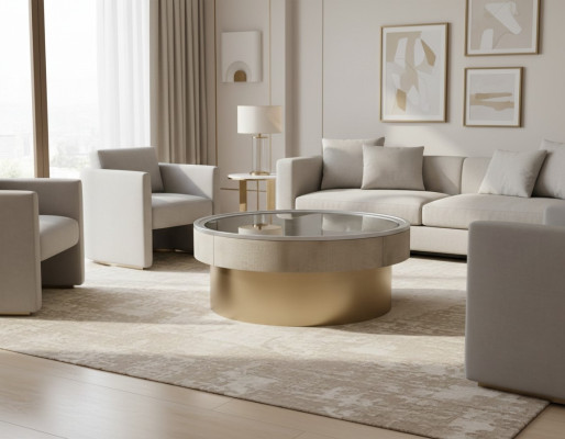 Okrągły stolik kawowy Nowoczesny stolik boczny Okrągły sofa Tabela