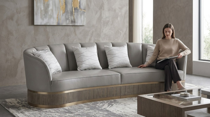 Sofa XXL duża kanapa czteroosobowa sofa klubowa 270cm Meble włoskie nowe