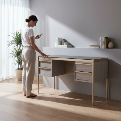 Luxury Design Meble Biurko Drewno Tabela Drewno stoły Biurka Sekretarz