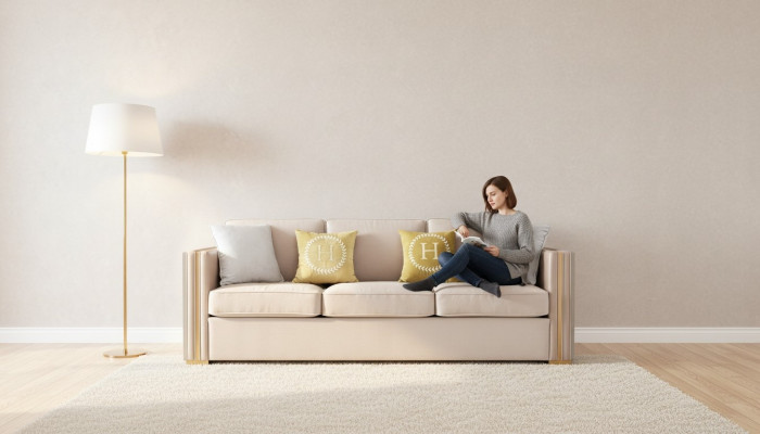 Designerski Salon Meble Zestaw sofowy Kanapa Podkładka Kompletna Sofa