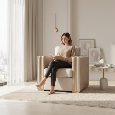 Designerskie meble do salonu Fotel jednoosobowa Podkładka sofa kanapa