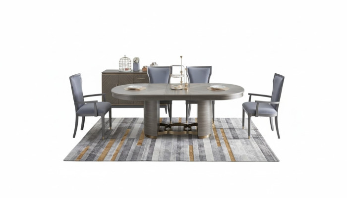Design Krzesło Zestaw 6x Luksusowa Krzesła Siedziba Podkładka Grupa Fotel Ustaw Nowy