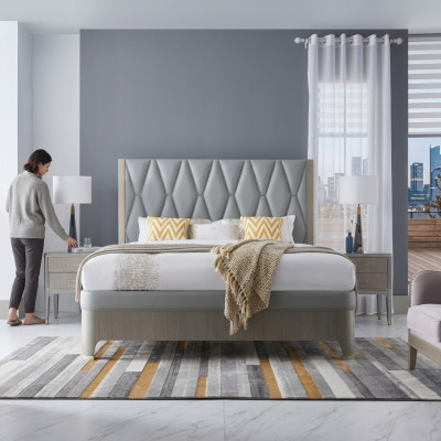 Zestaw Sypialnia Łóżko Stolik nocny Design Modern Luxury bed Grupa