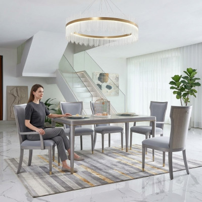 Kompletny stół Ustaw na 6 krzeseł luksusowe meble hotelowe Meble Dubai