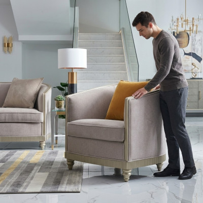 Fotel Jednomiejscowy Royal Krzesło Throne Podkładka Lounge Krzesła Sofa Hotel