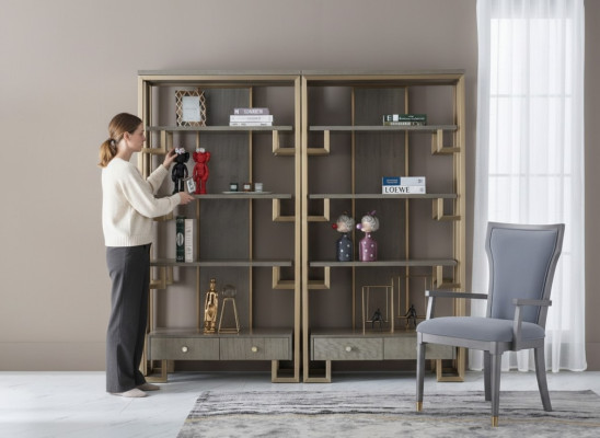 Designerska Gablota 2x Galota Drewno Szafa Szafki półki do salonu
