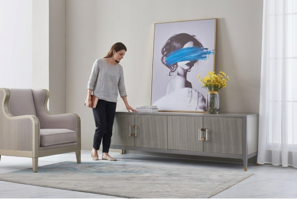 Kredens RTV Drewno luksusowy salon designerski Meble Kredens Szafa