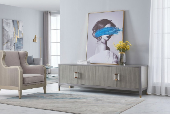 Kredens RTV Drewno luksusowy salon designerski Meble Kredens Szafa
