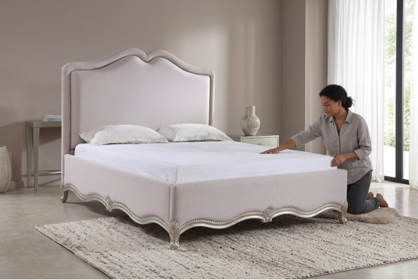 Luksusowe łóżka hotelowe Double Łóżko Design Drewno Classic 180x200 Sypialnia