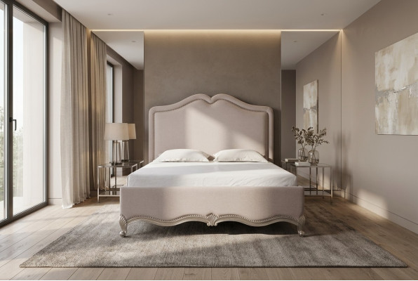 Luksusowe łóżka hotelowe Double Łóżko Design Drewno Classic 180x200 Sypialnia