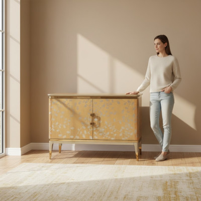 Kredens Design Style Meble Komody do Salonu Luksusowe Kredensy Szafa Drewno