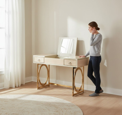 Toaletka Designer Konsole Kosmetyki Tabela Deco Lustro Kredens Fryzjer