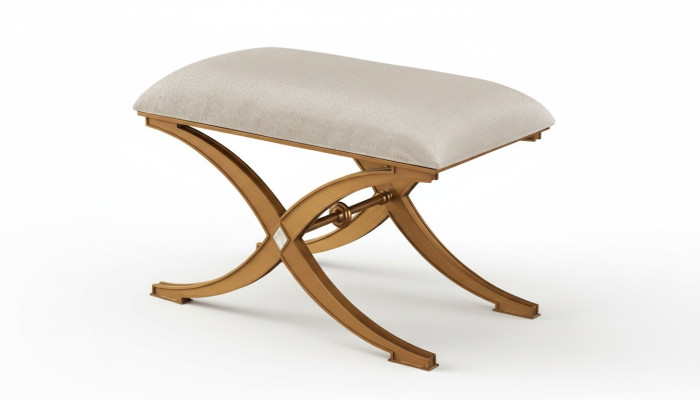 Design Stołek Ławka Luxury Meble Pufa Podnóżek Taboret Tapicerowany