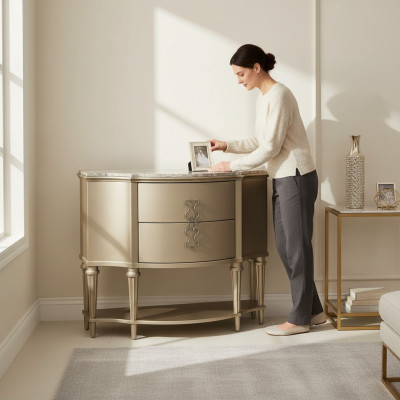 Stylowe Komody Okrągłe Kredens Marmur Luksusowe Designerskie Meble