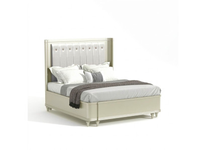 Podkładka Design Luksusowe Łóżko 180 x 200cm Materiałowe łóżko Skóra Modern Sypialnia