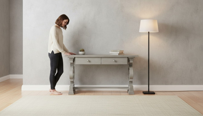 Stół konsolowy Design Drewno Tabela konsola Dekoracja Stoły konsolowe Make-up Tabela