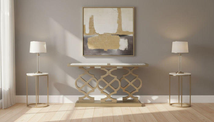 Stół konsolowy Design Drewno Tabela konsola Stoły konsolowe Luxury Tabela