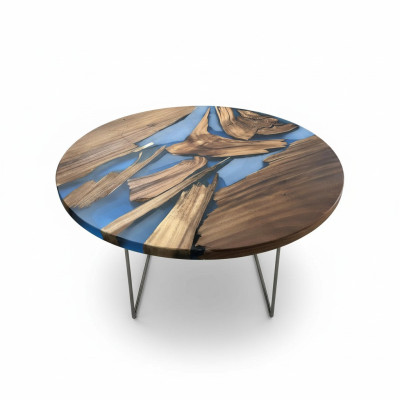 Okrągłe stoły Stół obiadowy Design Tabela Modern Sea River Meble 90 cm