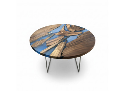 Okrągłe stoły Stół obiadowy Design Tabela Modern Sea River Meble 90 cm