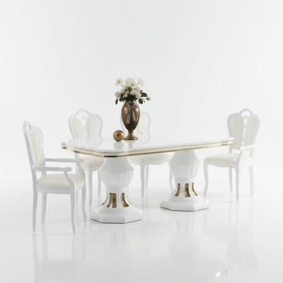 Klasyczny Designerski Stół obiadowy Tabela Salon Włoskie stoły Style Meble