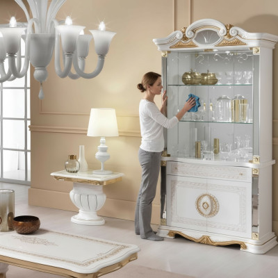 Gablota Włoskie luksusowe meble Witryny Szafka Komoda Szkło Design Szafa