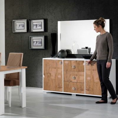 Kredens Design Kredens 100*50 Luksusowe Drewno Komody Szafa Salon Szafki